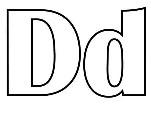 Classic Letter D Coloring Page